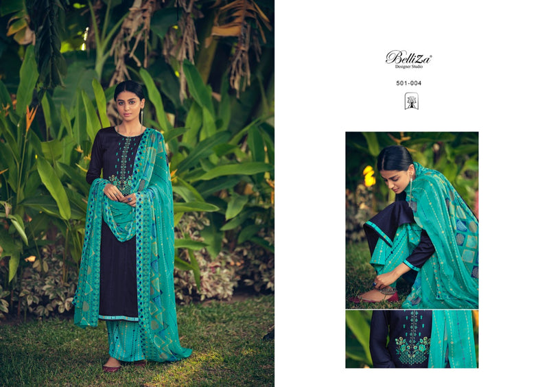 Belliza Designer Studio Nazar E Patiyala Vol 5 Pure Jam Cotton Kashmiri Work Salwar Kameez