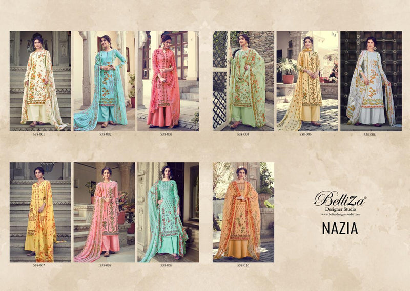 Belliza Designer Studio Nazia Pure Cotton Digital Print Heavy Work Salwar Kameez