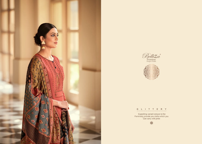 Belliza Designer Studio Riyaaz Pure Cotton Print With Exclusive Designer Embroidery Work Pakistani Style Salwar Kameez