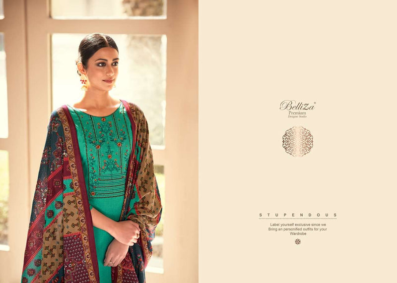 Belliza Designer Studio Rozaan Pure Jam Cotton Print Heavy Embroidery Work Daily Wear Salwar Kameez