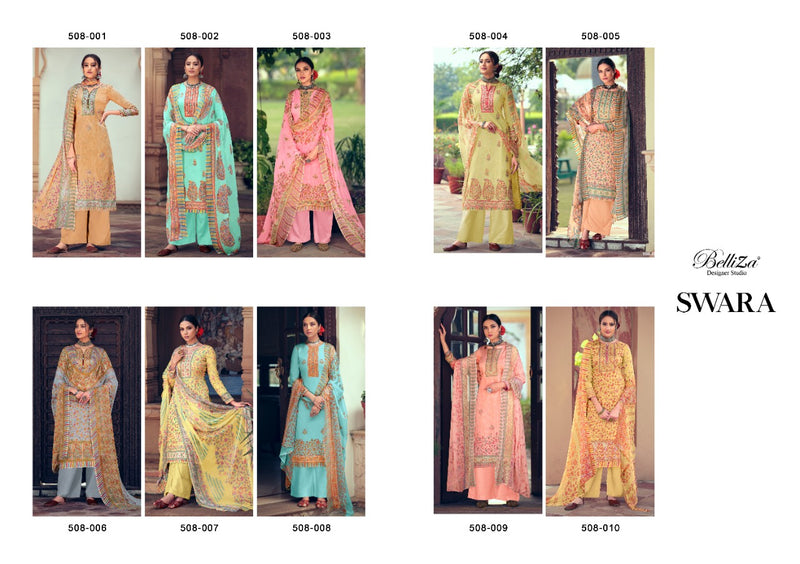 Belliza Designer Studio Swara Pure Jam Cotton Print Work Salwar Suit