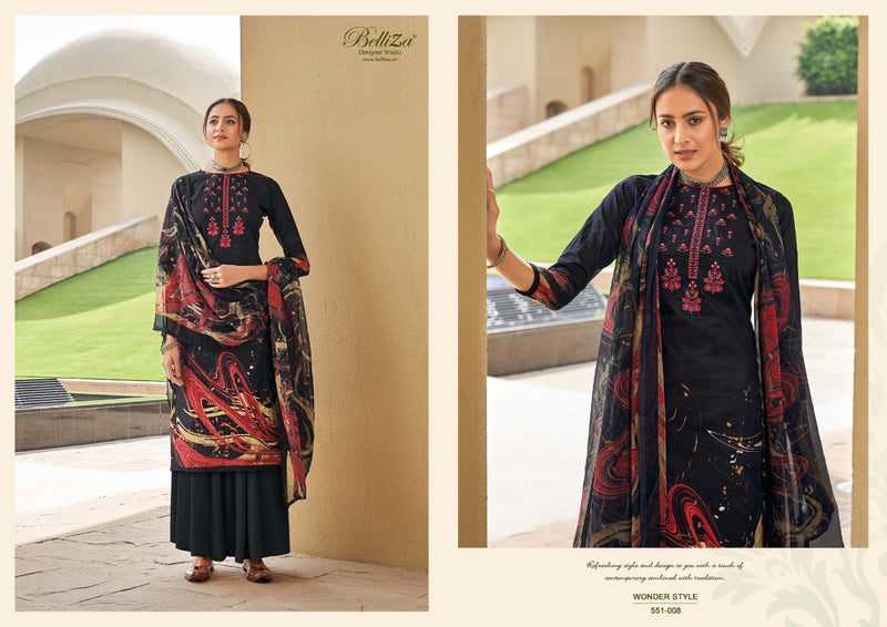 Belliza Designer Studio Wonder Style Pure Cotton Designer Printed With Embroidery Work Party Wear Pakistani Salwar Kameez
