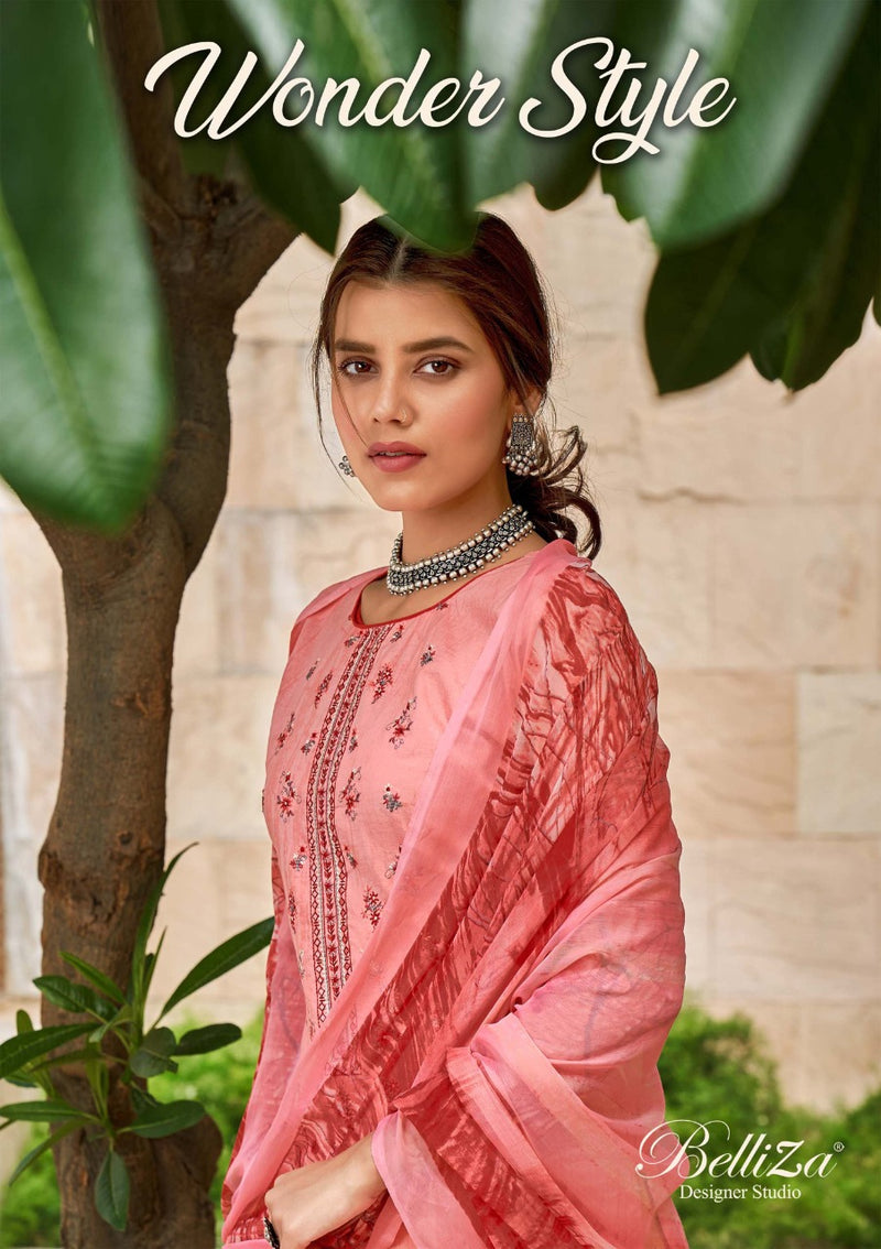 Belliza Designer Studio Wonder Style Pure Cotton Designer Printed With Embroidery Work Party Wear Pakistani Salwar Kameez