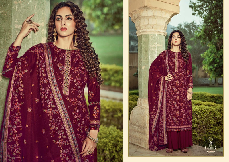 Belliza Desinger Suit Kairaa Pure Pashmina Exclusive Embroidery Work Salwar Kameez
