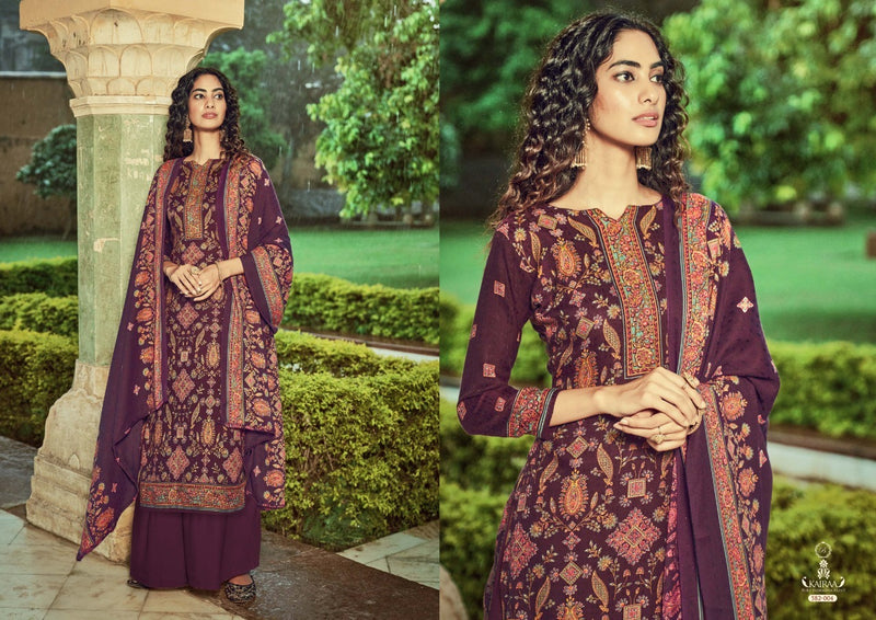 Belliza Desinger Suit Kairaa Pure Pashmina Exclusive Embroidery Work Salwar Kameez