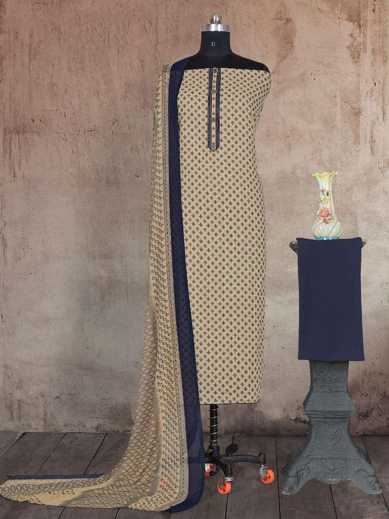 Bipson Fashion Soni Kudi 1444 Pure Cotton With Bottom Dress Salwar Suit