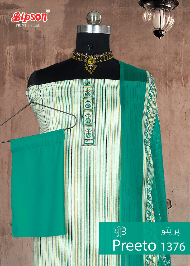 Bipson Preeto 1376 Glace Cotton Print With Work Casual Wear Salwar Kameez