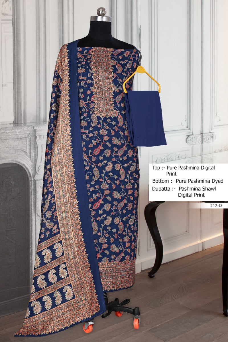 Bipson Winter Collection Pashmina Digital Print Salwar Suit