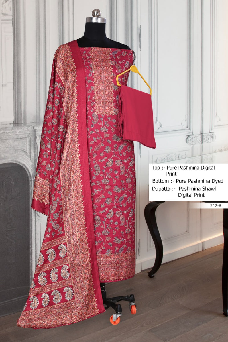 Bipson Winter Collection Pashmina Digital Print Salwar Suit