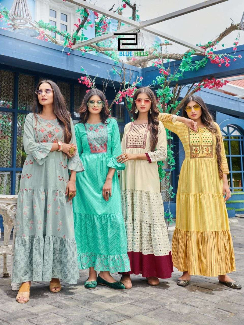 Blue Hills Livik Vol 5 Cambric Cotton Casual Wear Kurti Collection