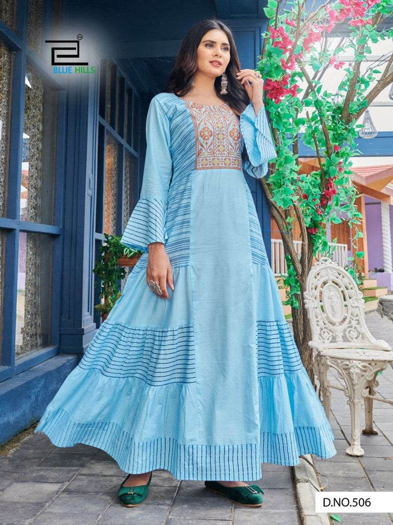 Blue Hills Livik Vol 5 Cambric Cotton Casual Wear Kurti Collection