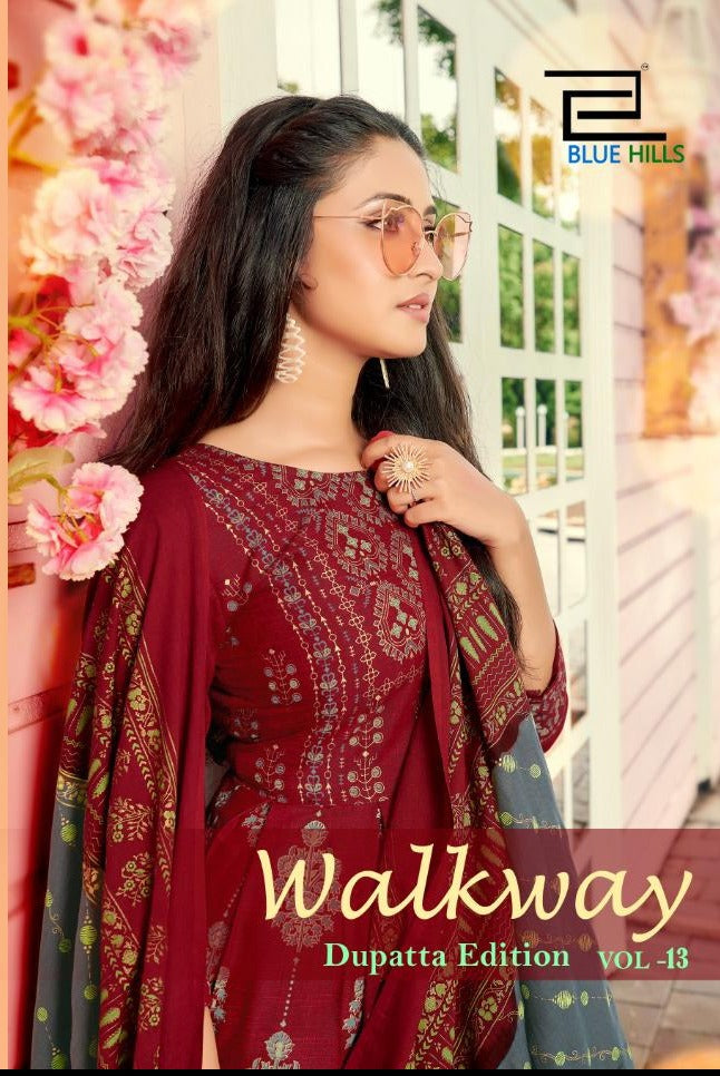 Blue Hills Walkway Vol 13 Rayon Classic Print Casual Wear Kurti Collection