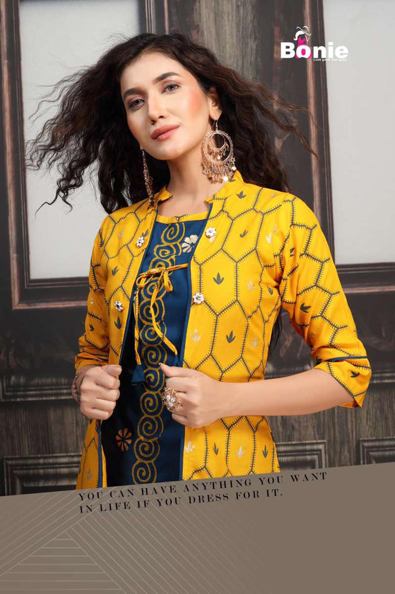 Exclusive Plain Kurti with Long Shrug Jacket at Rs.550/Piece in jaipur  offer by Aayesh Housekeeping Services