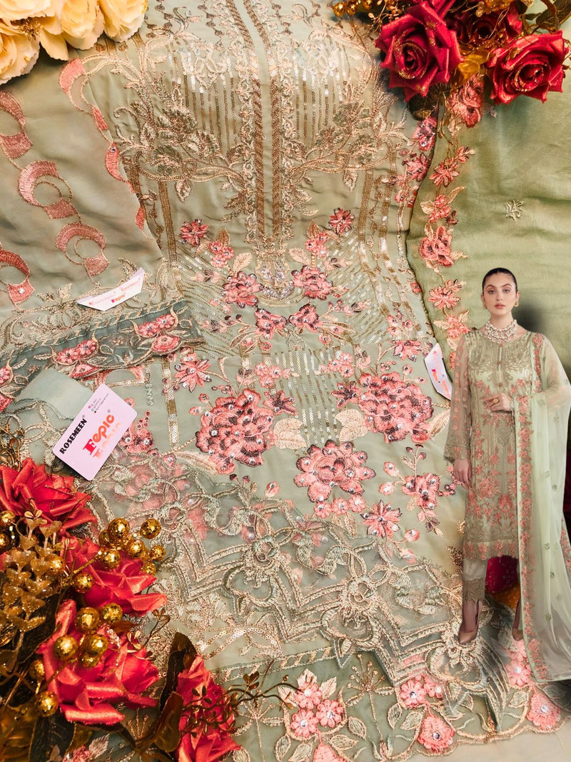 Fepic Suit Rosemeen C 1505 Georgette With Heavy Beautiful Work Stylish Designer Pakistani Salwar Kameez