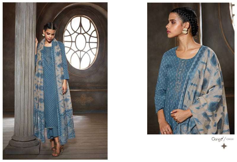 Ganga Suit Caleo  Stylish Embroidery Designer Salwar Suit