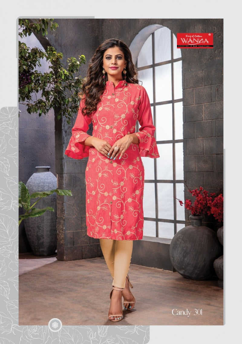 Wanna Candy Vol 3 Rayon Slub Fancy Stylish Kurtis