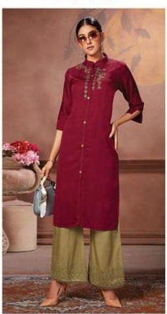 Wanna Chanchal Rayon Printed Stylish Kurtis With Bottom