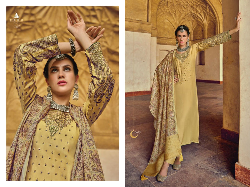 Cinderella Chand Bibi Muslin Embroidered Heavy Party Wear Salwar Kameez