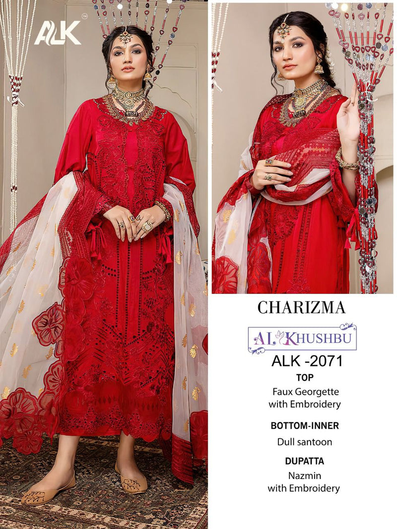 AL Khushbu Charizma Vol 1 Georgette With Heavy Embroidered Pakistani Style Weeding Wear Salwar Suits