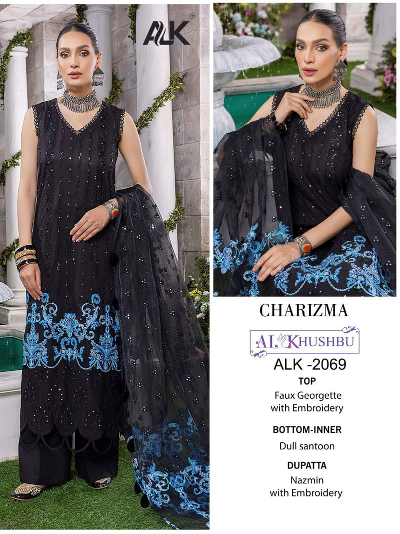 AL Khushbu Charizma Vol 1 Georgette With Heavy Embroidered Pakistani Style Weeding Wear Salwar Suits