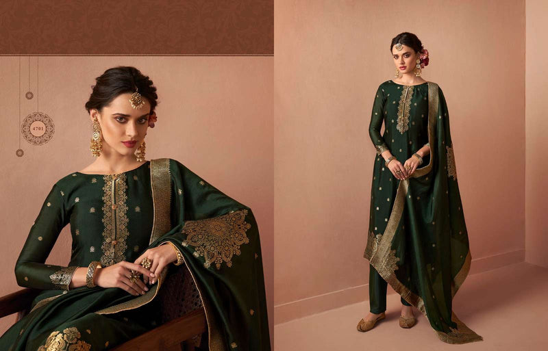 Zisa Charmy Jacquard Heavy Embroidery Work Fancy Designer Partywear Salwar Kameez