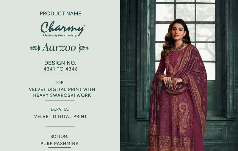 Zisa Aarzoo Velvet With Digital Printed Work Stylish Designer Festive Wear Salwar Kameez
