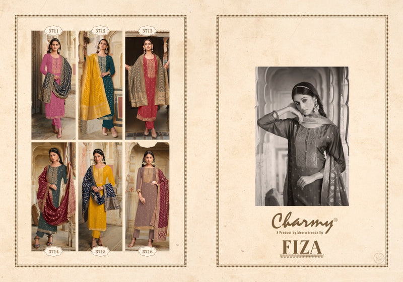 Zisa Charmy Fiza Coral Silk Designer Party Wear Fancy Salwar Suits