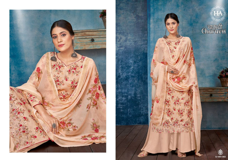 Harshit Fashion Charuvi Jam Cotton With Printed Work Stylish Designer Attractive Look Salwar Kameez
