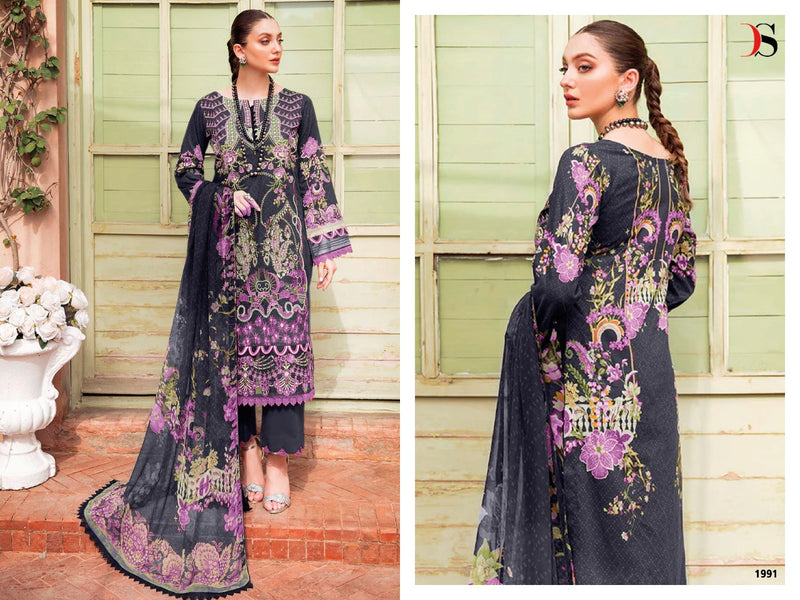 Deepsy Suit Cheveron Vol 4 Pure Cotton With Heavy Embroidery Work Stylish Designer Pakistani Salwar Kameez