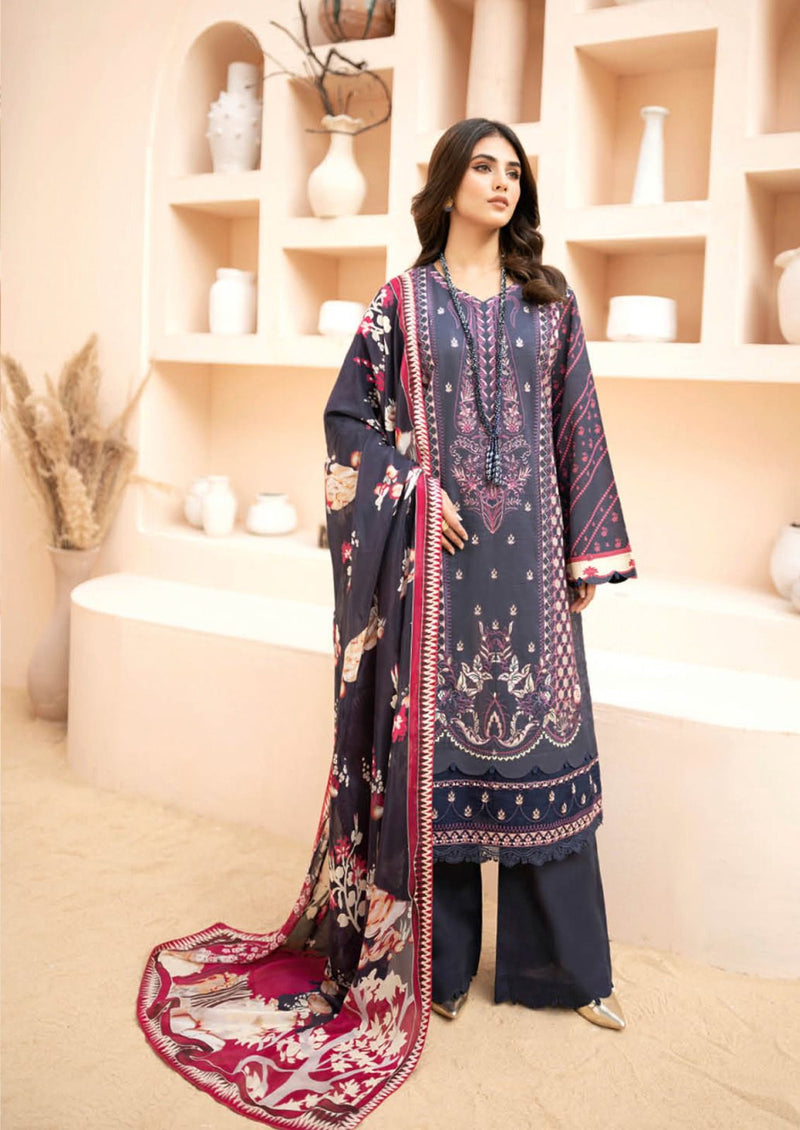 Hala Chevron By Nayra Heavy Cotton Karachi Print Fancy Designer Salwar Kameez