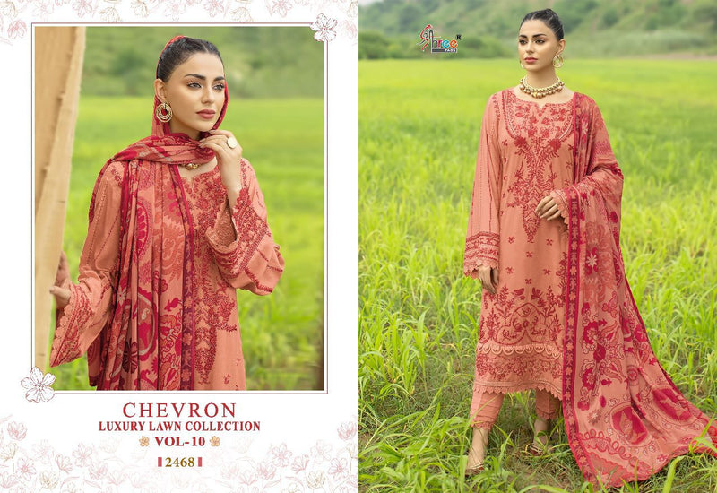 Shree Fabs Chevron Luxury Vol 10 Pure Cotton With Fancy Work Stylish Designer Pakistani Salwar Kameez