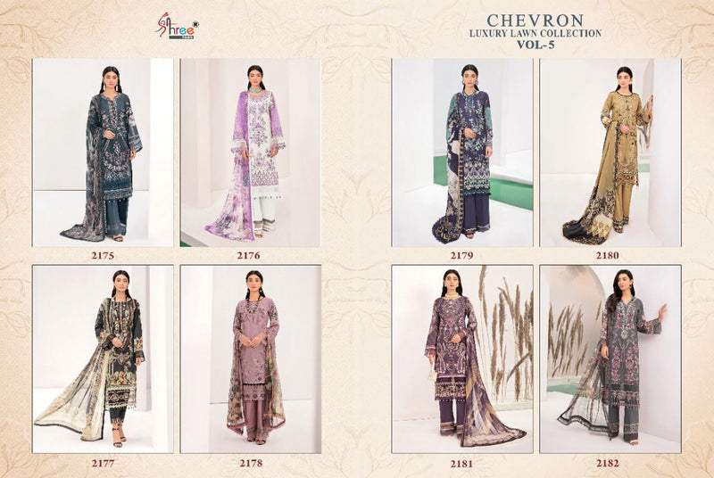 Shree Fabs Chevron Luxury Lawn Collection Vol 5 Lawn Print Pakistani Style Party Wear Salwar Suits