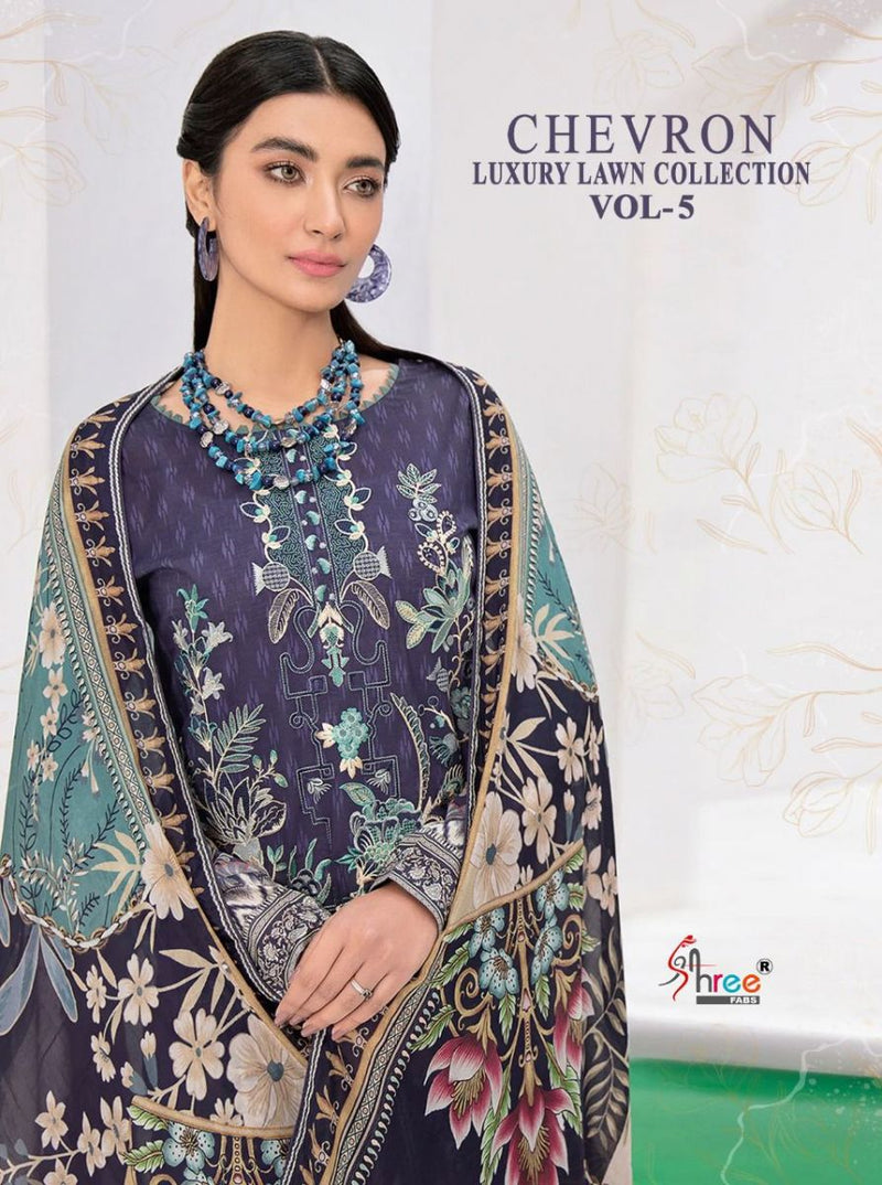 Shree Fabs Chevron Luxury Lawn Collection Vol 5 Lawn Print Pakistani Style Party Wear Salwar Suits