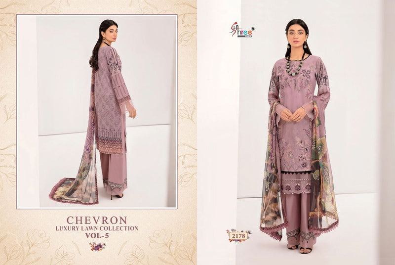 Shree Fabs Chevron Luxury Lawn Collection Vol 5 Lawn Print Pakistani Style Party Wear Salwar Suits