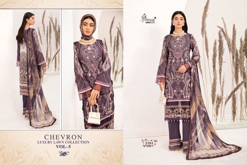 Shree Fabs Chevron Luxury Lawn Collection Vol 5 Lawn Print Pakistani Style Party Wear Salwar Suits