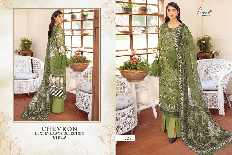 Shree Fabs Chevron Luxury Luxury Lawn Collection Vol 6 Lawn Cotton Pakistani Style Festive Wear Salwar Suits