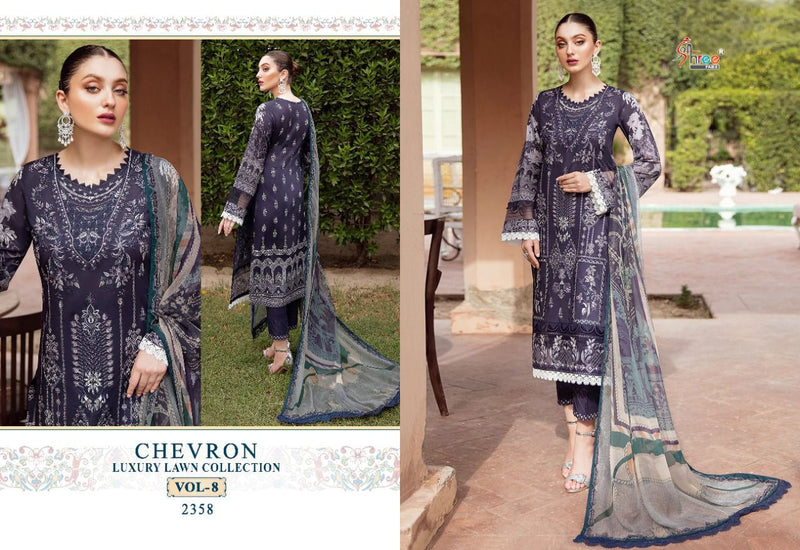 Shree Fab Chevron Luxury Lawn Collection Vol 8 Pure Cotton Stylish Designer With Embroidery Work Stylish Designer Pakistani Salwar Suit