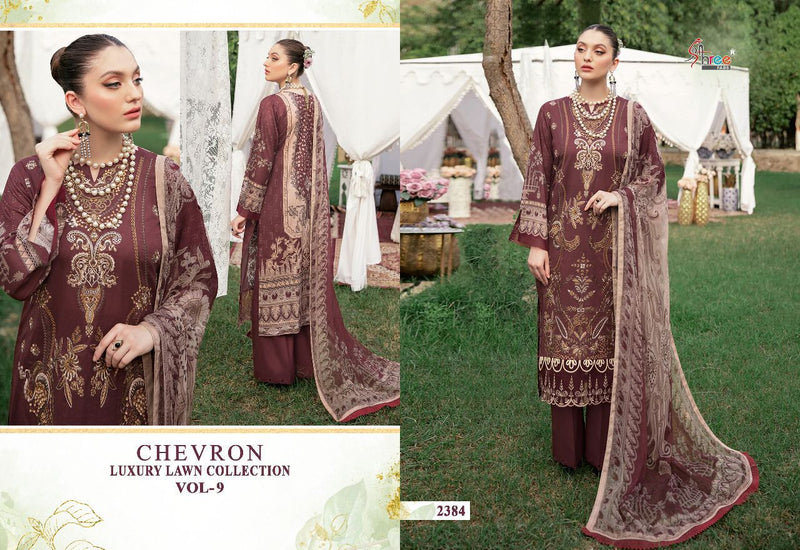 Shree Fabs Chevron Luxury Lawn Collection Vol 9 Pure Chiffon Stylish Designer Pakistani Salwar Kameez