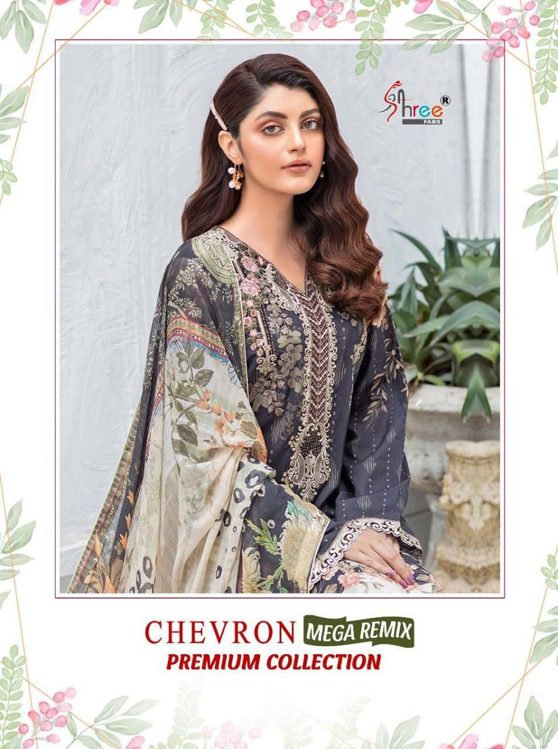 Shree Fabs Chevron Mega Remix Premium Collection Cotton Embroidered Pakistani Style Festive Wear Salwar Suits