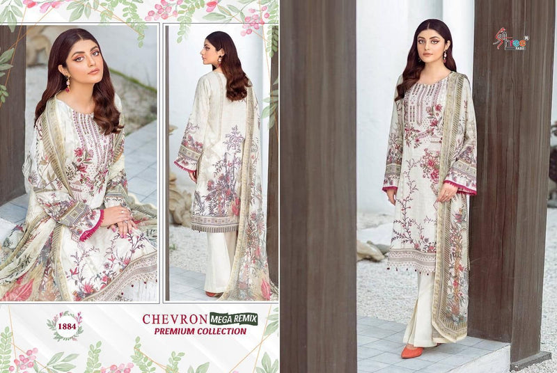 Shree Fabs Chevron Mega Remix Premium Collection Cotton Embroidered Pakistani Style Festive Wear Salwar Suits