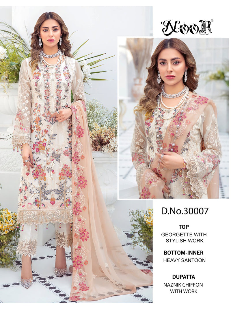 Noor Chevron Vol 6 Georgette Designer Pakistani Style Party Wear Salwar Kameez