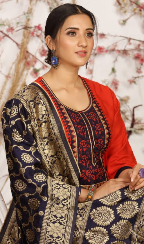 Manjeera Fashion Chhalang  Rayon Printed Patiyala Style Party Wear Ready Made Salwar Kameez