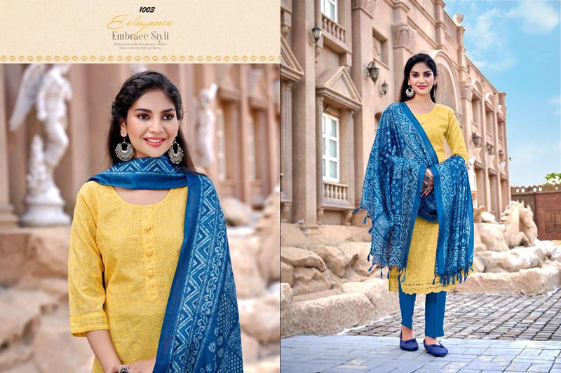 Poonam Chikan Batik Pure Cotton With Heavy Fancy Work Stylish Designer Casual Look Kurti