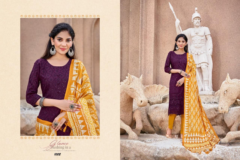 Poonam Chikan Batik Pure Cotton With Heavy Fancy Work Stylish Designer Casual Look Kurti