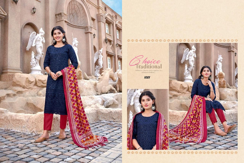 Poonam Chikan Batik Pure Cotton With Heavy Fancy Work Stylish Designer Casual Look Kurti