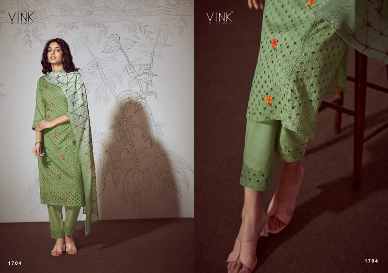 Vink Chikankari Vol 3 Pure Cotton With schiffli Embroidery Work Stylish Designer Casual Look Kurti