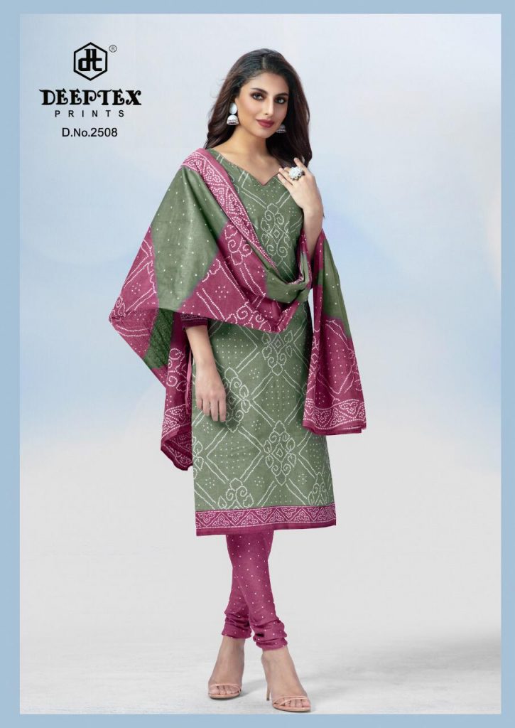 Deeptex Print Classic Chunaris Vol 25 Nx Cotton Casual Wear Bandhani Salwar Suits