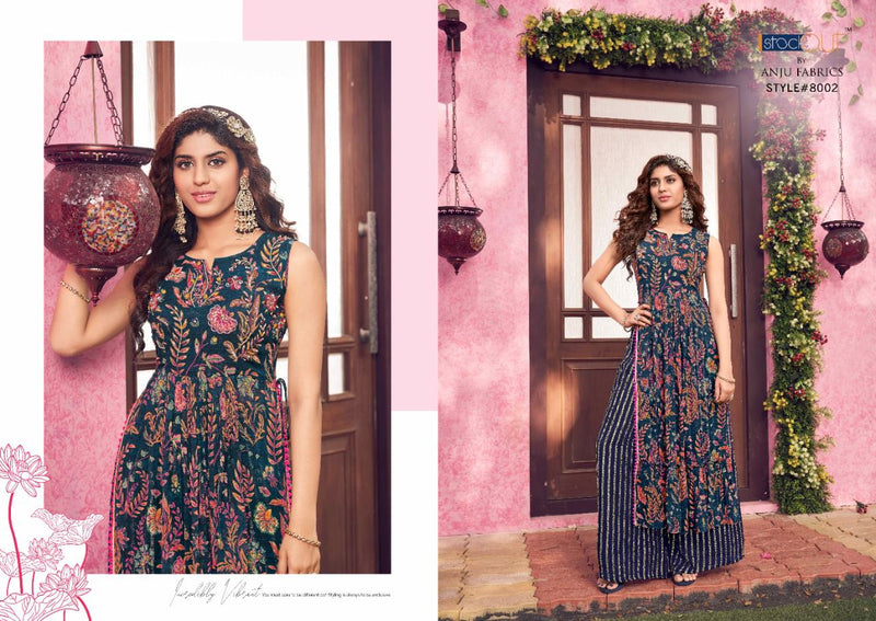 Anju Fabrics Cindrella Georgette Designer Ready Made Party Wear Suits