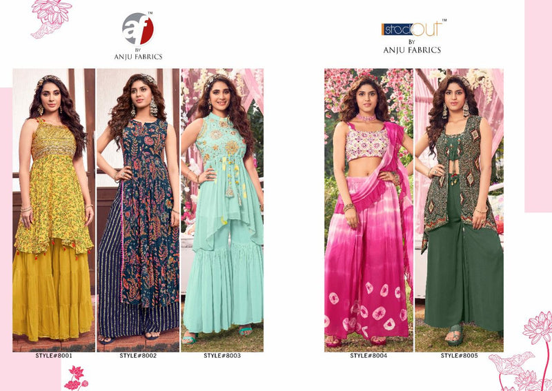 Anju Fabrics Cindrella Georgette Designer Ready Made Party Wear Suits