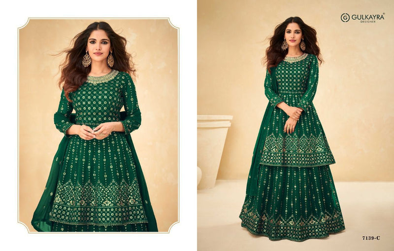 Gulkayra Designer Classic Georgette Designer Wedding Wear Kurtis With Skirt